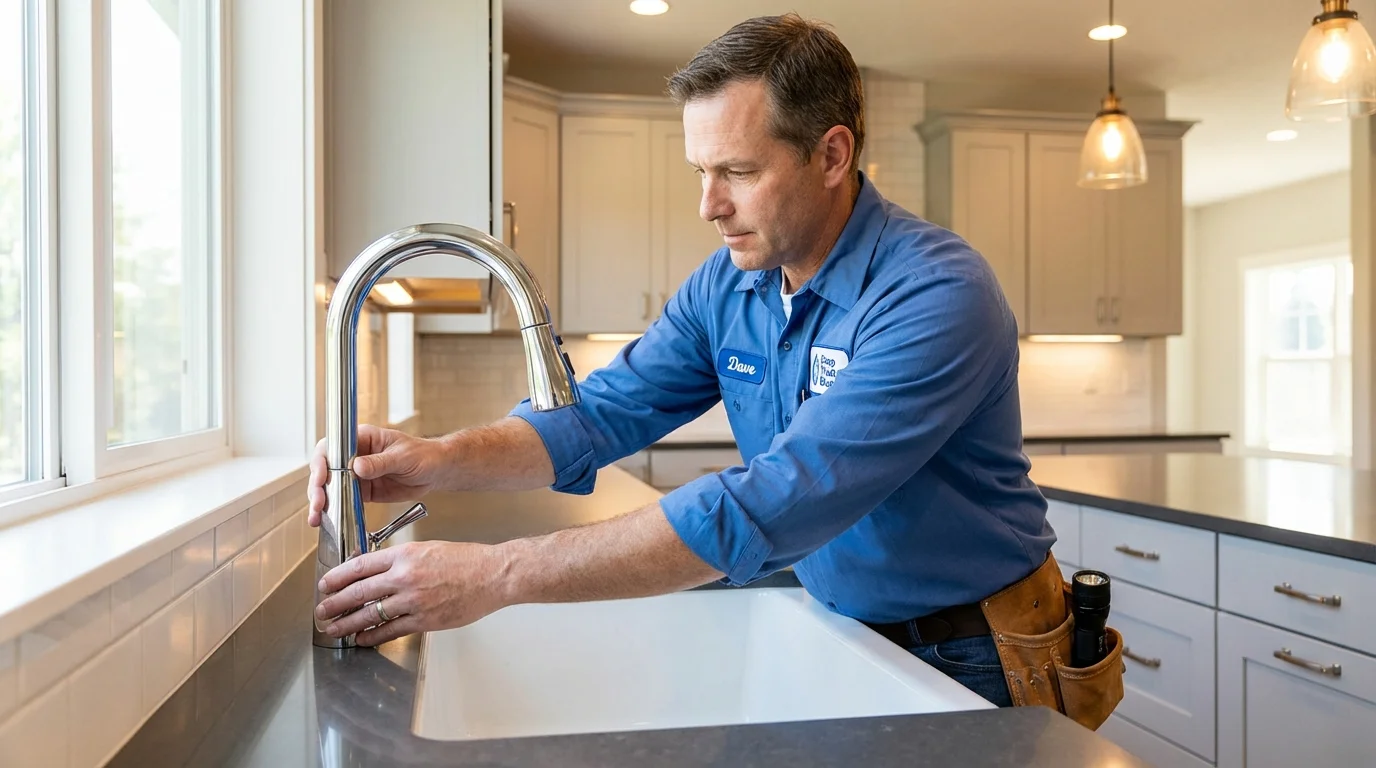 Kitchen faucet installation by Johns Plumbing LLC in Howard Beach