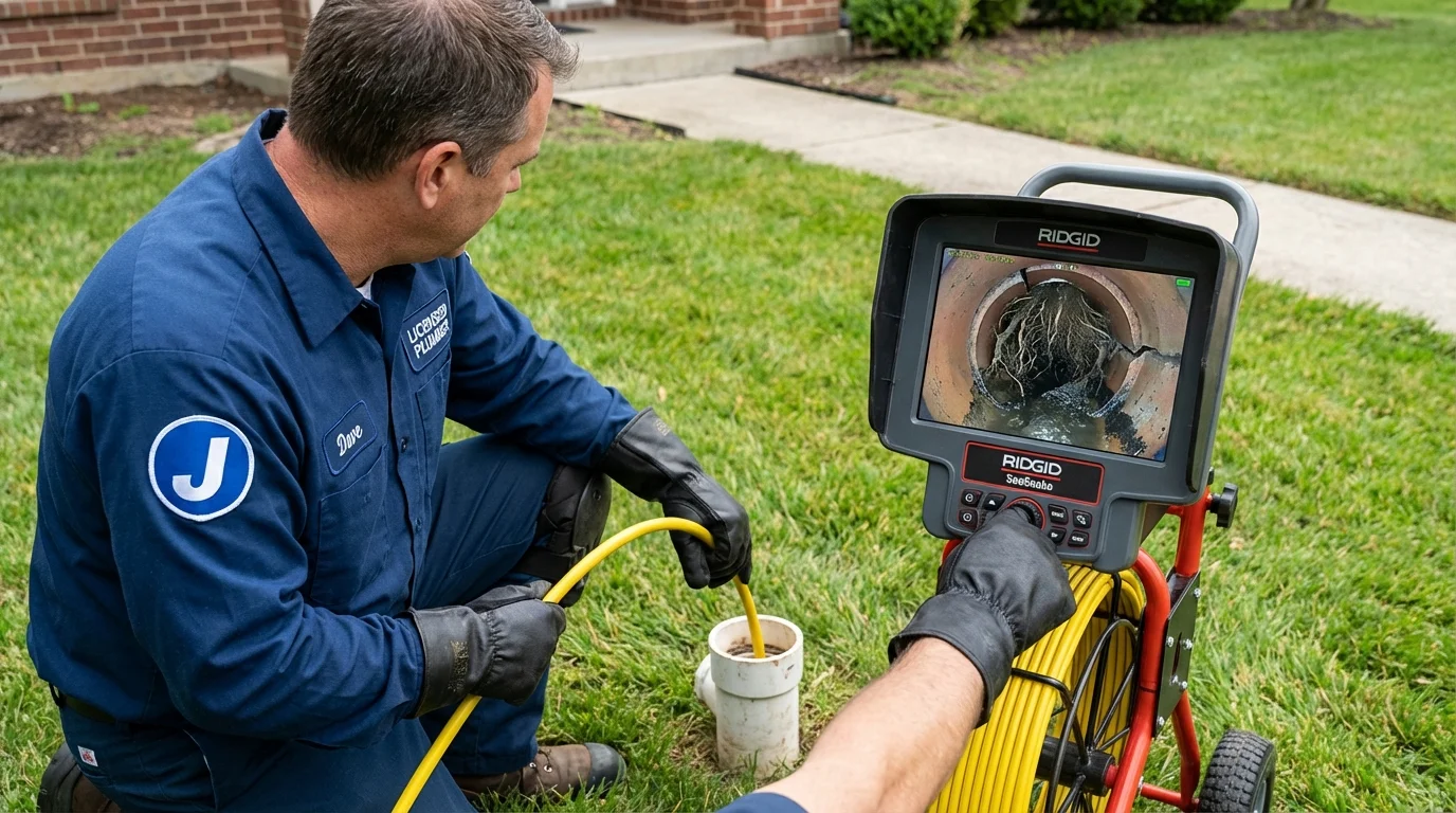 Sewer camera inspection being performed by Johns Plumbing LLC in Howard Beach